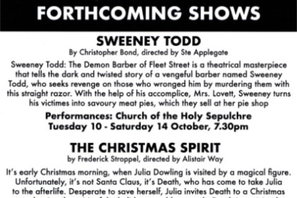 Programme for A Midsummer Night's Dream