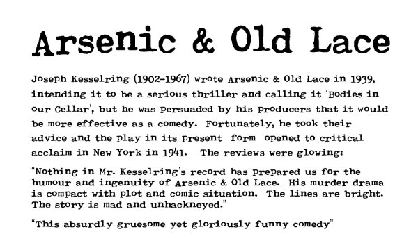 Arsenic and Old Lace (2014)