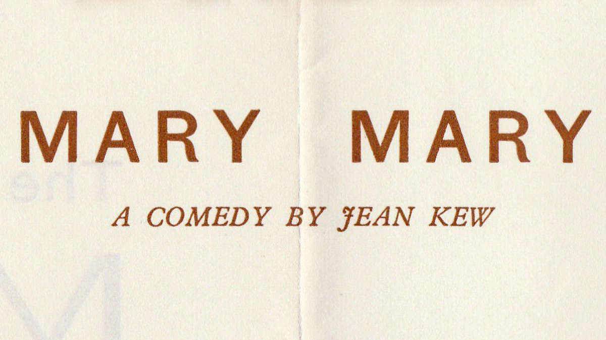 The words: Mary Mary by Jean Kew
