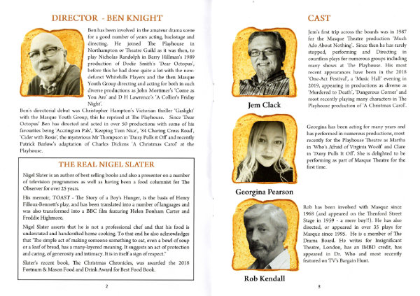 Programme for Toast