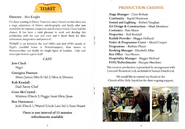 Programme for Toast
