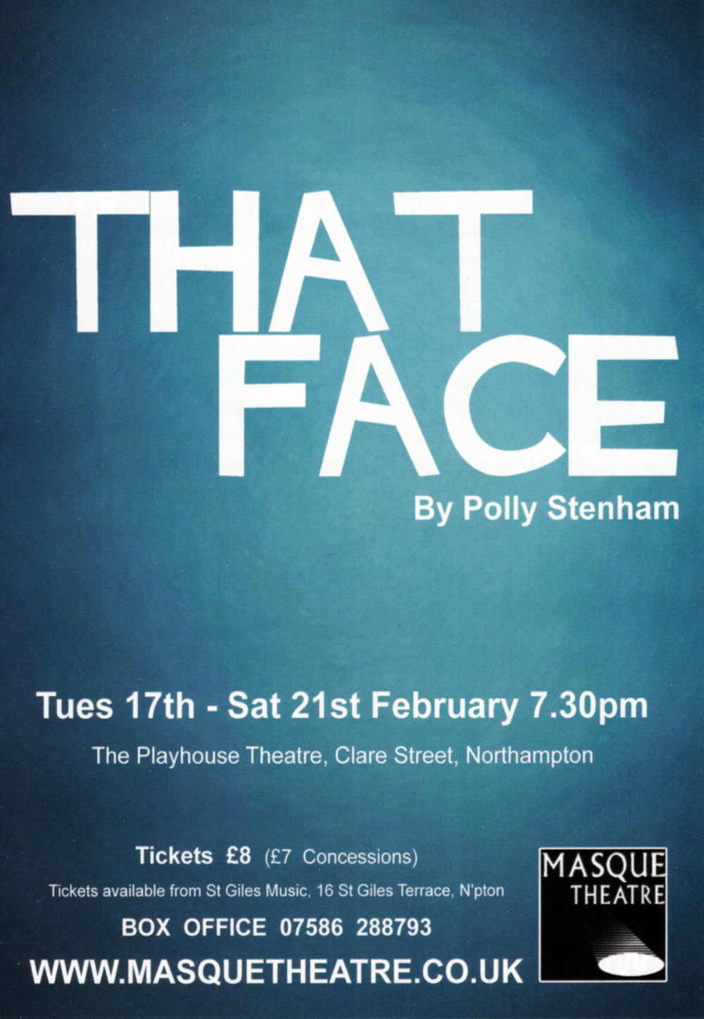 Flyer for That Face